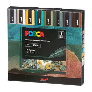 Uni Posca Water Based Paint Markers 8 Earth Colors PC5M 3