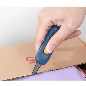 Deli TD700 Safety Cutter Auto Retractable Box Cutter Utility Knife - White 5