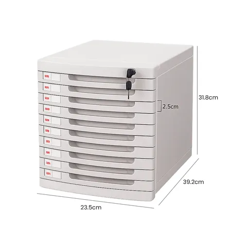 Drawer with Lock 10 Layers 2610A - White 2