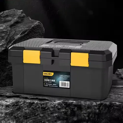 Deli Impact-Resistant Toolbox 15in - Yellow (EDL432915) 2