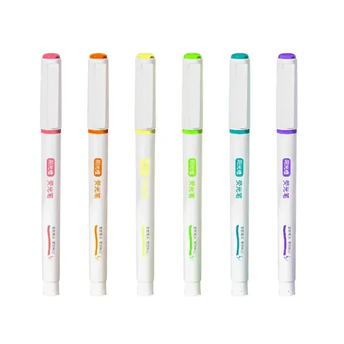 Deli S747 Highlighter Macaron Series (Box of 6 Colors Flexible Chisel Tip Marker) 2