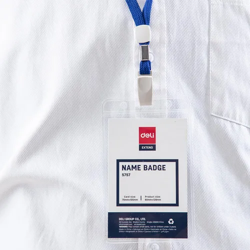Deli Name Badge with Lanyard Vertical E5757 (Pack of 10) 5
