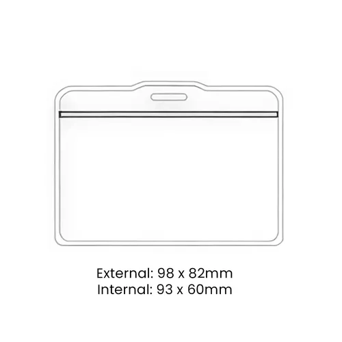 Soft PVC Name Badge Holder TL-106 (Internal: 93 x 60mm) External: 98 x 82mm 2