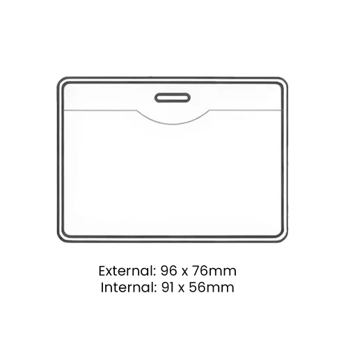 Soft PVC Name Badge Holder TL-109A (Internal: 91 x 56mm) External: 96 x 76mm 2
