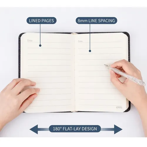 Deli A7 Hard Cover Notebook 96 Sheets 80gsm - (22235) 4