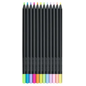 Faber Castell Black Edition Neon and Pastel 12 Colours Pencil Long PL116410 2