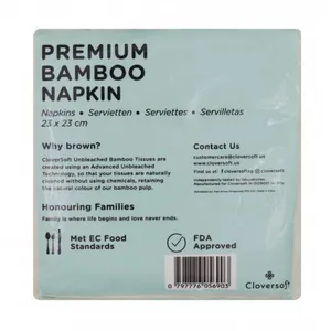 Cloversoft Unbleached Bamboo Napkin CS-CN-70 (70 Sheets) 2