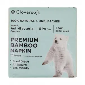 Cloversoft Unbleached Bamboo Napkin CS-CN-70 (70 Sheets) 0