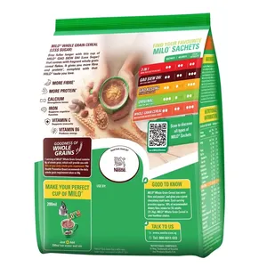 Nestle Milo Chocolate Malt Drink - Gao Siew Dai Whole Grain Cereal 36g x 10 Sachets 4