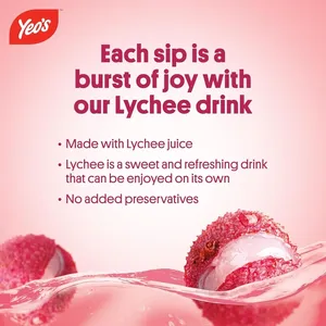 Yeo’s Lychee (Less Sugar) Drink (250ml) x 24 Packets / Carton 5