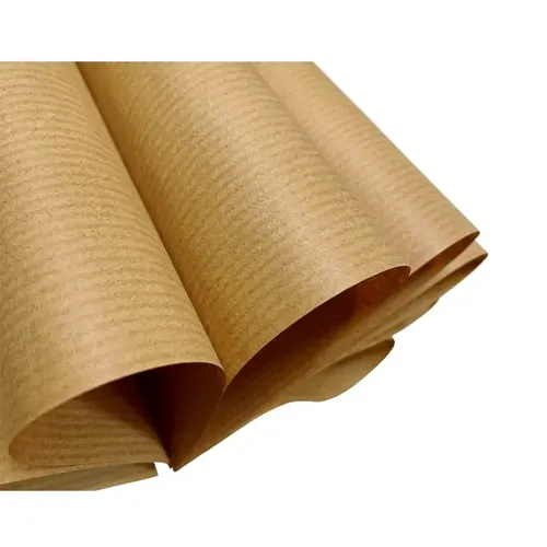 Brown Ribbed Kraft Paper 50gsm (35 x 47 Inch) Roll of 50 3