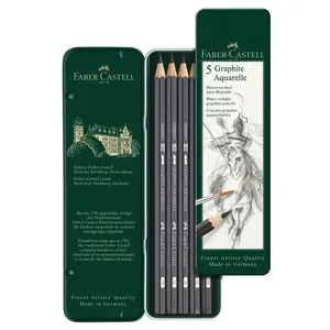 Faber Castell 9000 Graphite Aquarelle Pencil in Tin of 5 AG117805 2