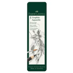 Faber Castell 9000 Graphite Aquarelle Pencil in Tin of 5 AG117805 0