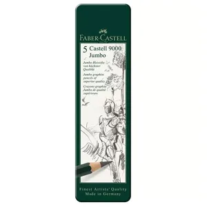 Faber Castell 9000 Jumbo Graphite Pencil Tin of 5 AG119305 2