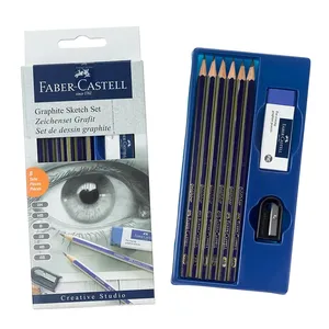 Faber Castell Graphite Sketch Set Pack of 6 Pencils With Sharpener and Eraser GW114000 2