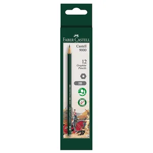 Faber Castell 9000 Graphite Pencil 2B Box of 12 GW11712B 0