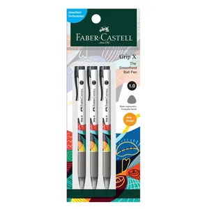 Faber Castell Grip X10 Ball Pen 1.0mm Black Pack of 3 GW547606 0