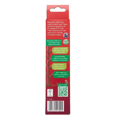 Faber Castell Naturals Graphite 2B Pencils 111502 (Box of 6) 2
