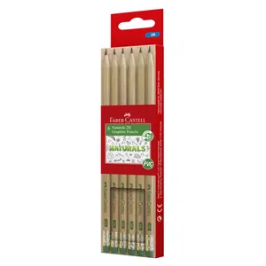 Faber Castell Naturals Graphite 2B Pencils Box of 6 PL111502 2