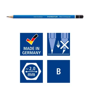 Staedtler Mars Lumograph Pencils B Box of 12s 5