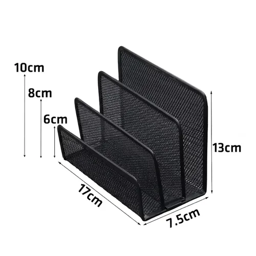 Desktop Document Tray 3 Compartment Mesh Tray Shelf 2