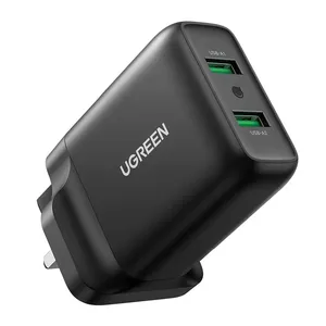 UGREEN 18W Fast Charging Power Adapter with QC 3.0 UK Black - CD161-70164 0
