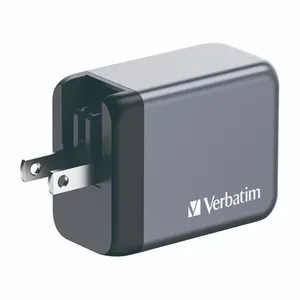Verbatim GaN Charger 65W 2 x USB-C, 1 x USB-A with Travel Pin PD65W  5