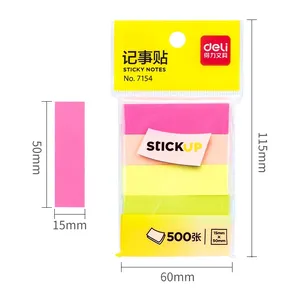 Deli Memo Paper/ Sticky Note 7154 (50mm x 15mm x 5) 2