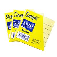Scripti Removable Stick On Notes Lined 50336 0