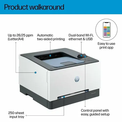 HP Color LaserJet Pro 3203dw Printer (499N4A) 6