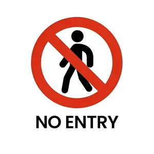 Stainless Steel Heavy Duty No Entry Signage  44 x 67 x 54cm YY-036 2