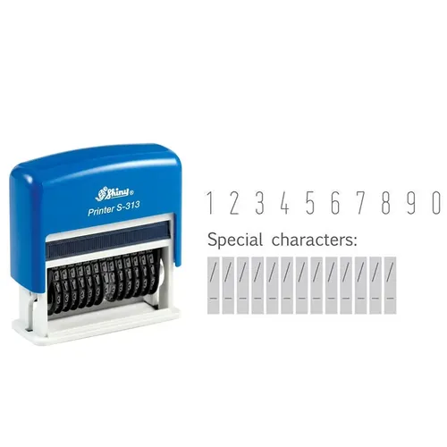 Shiny 13 Band Self Inking Number Stamp 3mm S313 2