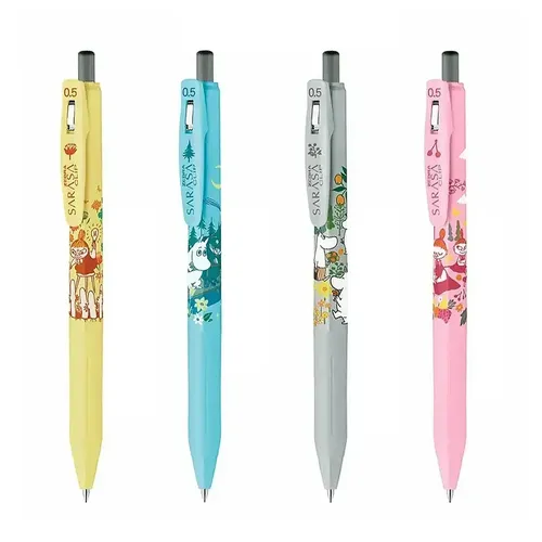 Zebra Sarasa Clip 0.5mm Gel Pen MOOMIN Limited Edition Black 4pcs Set (JJ29-MM2-4C) 2