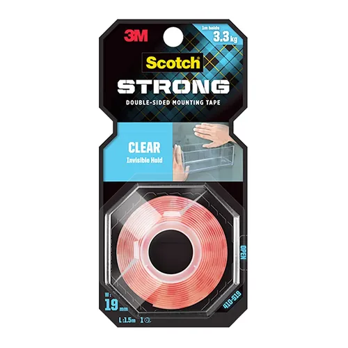 3M Scotch Clear Double-Sided Mounting Tape 3M-410-S19 (31547) (19mmx1.5m) 0