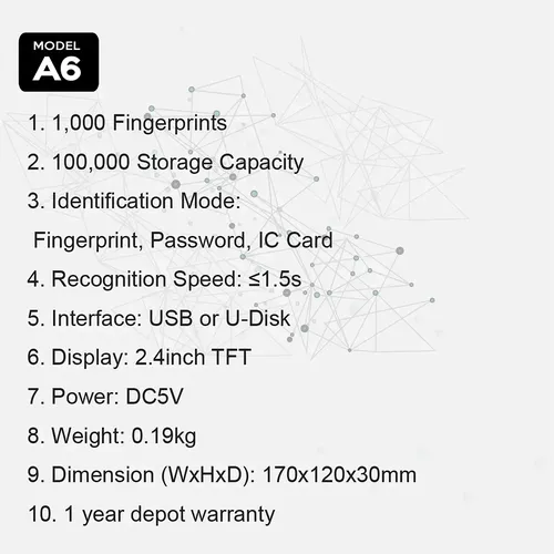 Biosystem Finger Scan A6 8