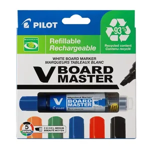 Pilot V Board Master Whiteboard Marker Medium Chisel Set of 5 0