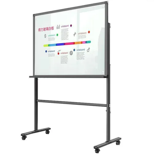 Deli Magnetic Tempered Glass Board with Stand 8737 (90 x 150cm) 0
