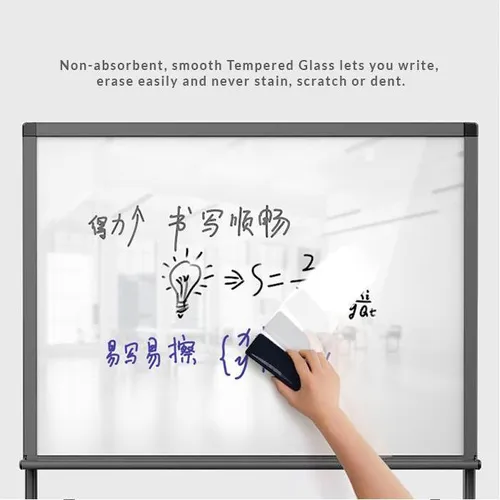 Deli Magnetic Tempered Glass Board with Stand 8737 (90 x 150cm) 3