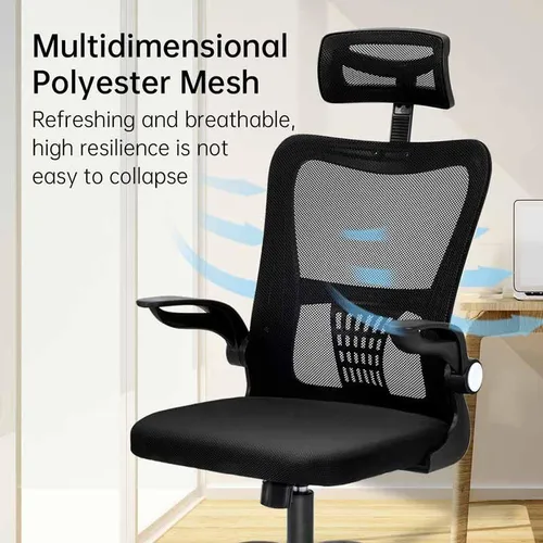 Deli Office Chair with Headrest 4925 Black 6