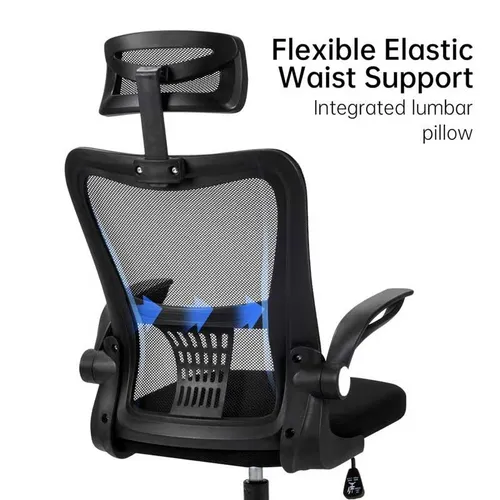 Deli Office Chair with Headrest 4925 Black 4