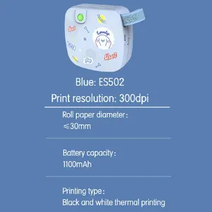 Deli Thermal Printer ES502 Blue (Bundle with 2 Thermal Paper Roll 57 x 30 x 10mm) 14