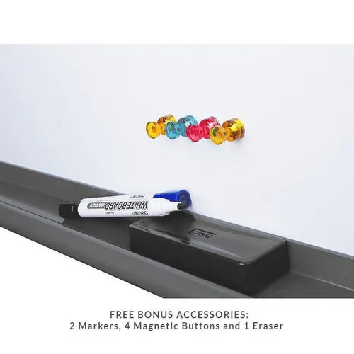 Deli Magnetic Tempered Glass Board with Stand 8737 (90 x 150cm) 5