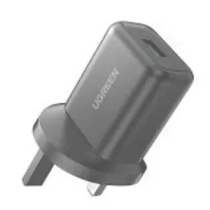 UGREEN 18W Fast Charging Power Adapter with QC 3.0 UK Black -CD122-70165 2