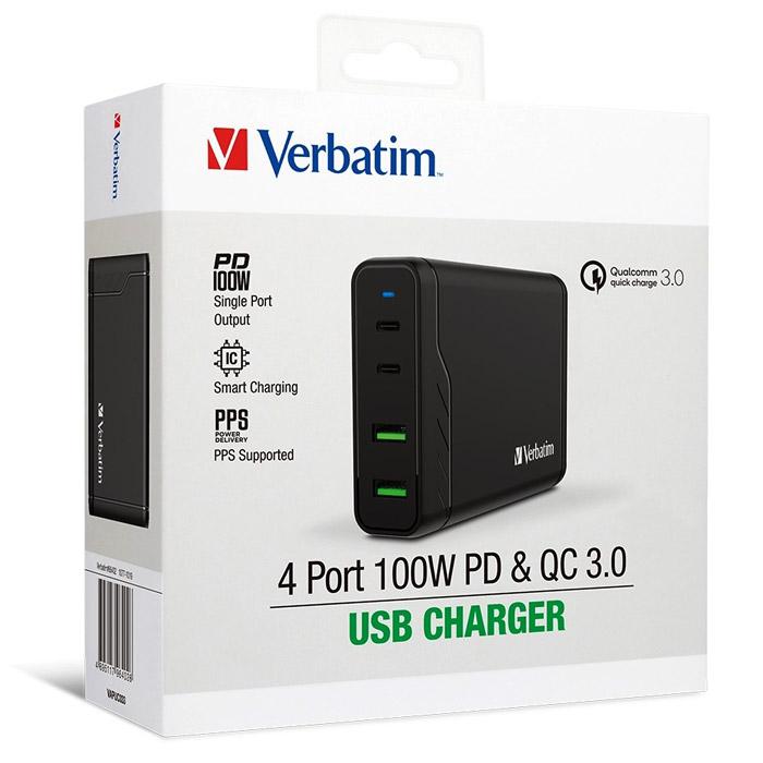 Verbatim Ports W Pd And Qc Usb Charger