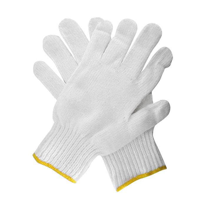 white protective gloves